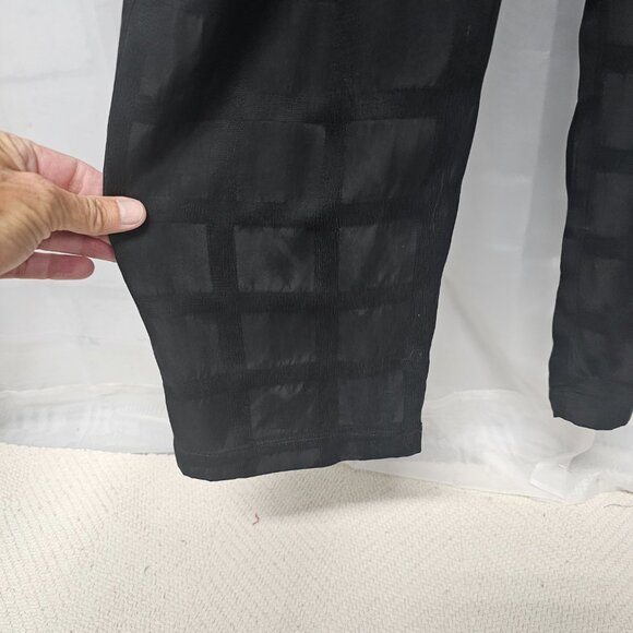 Anthropologie Dolan Black Windowpane Straight Leg Jumpsuit Boho Party M - Picture 6 of 16